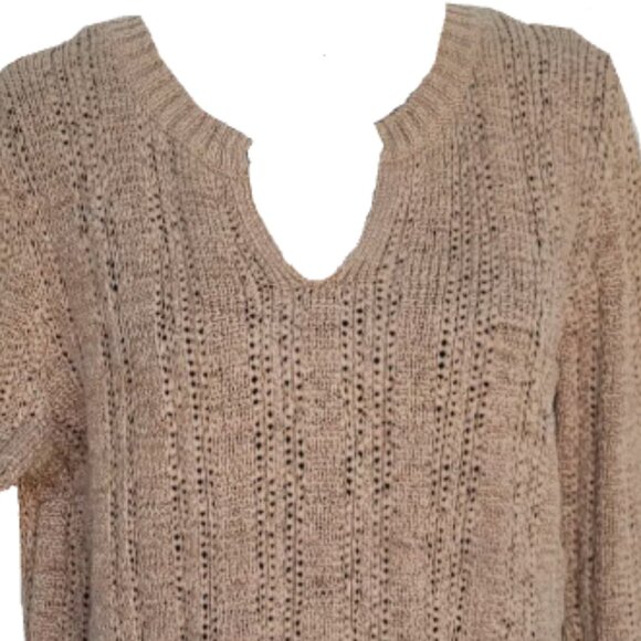 Brand New Jones New York Signature Cotton-Blend Cable Knit V-Neck Sweater - Picture 4 of 12